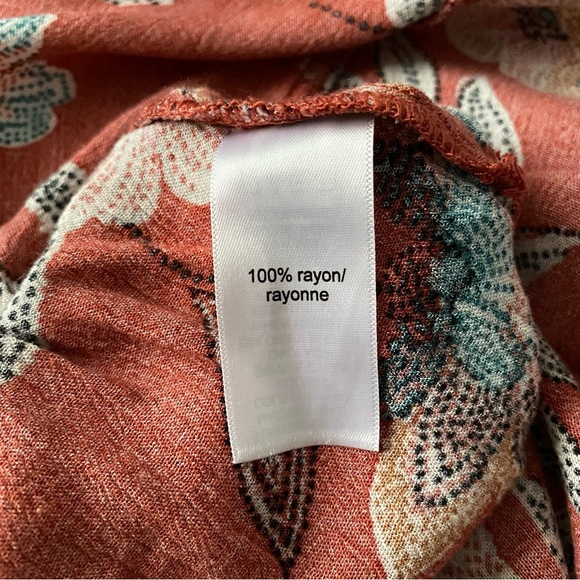 Boho Floral Short Sleeve Long Kimono Cardigan - Picture 8 of 10